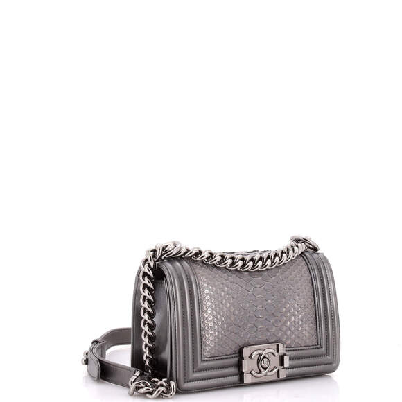 Chanel Small Boy Flap Bag Python - Picture 2 of 6